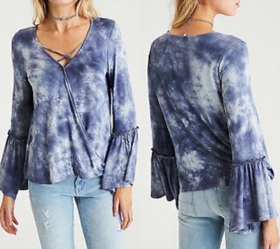 American Eagle Outfitters Boho Tie Dye Soft & Sexy Bell Cuff Long Sleeve Size S