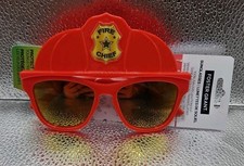 Boys Girls Kids Sunglasses 3 UVA UVB Protection Foster Grant Fire Chief Red