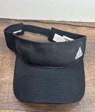 Adidas Black White Embroidered Logo Visor Unisex Adjustable Hat Cap Golf Sport