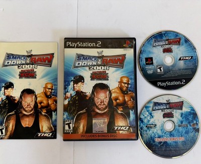 WWE SmackDown vs Raw 2008 (PlayStation 2 PS2) Black Label CIB COMPLETE