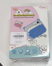 InstantFun Instant Print Camera Blue for Kids Zero Ink