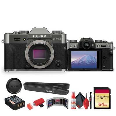 FUJIFILM X-T30 III Mirrorless Camera (Charcoal Silver) Bundle With