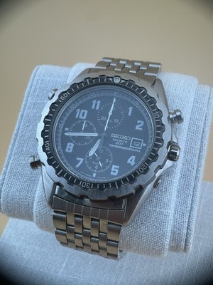 時計 SEIKO SPORTS 200 CHRONOGRAPH 7T32-7D30 Seiko Sports 200 Chronograph 7T32-7D19 Watch Black Dial | eBay