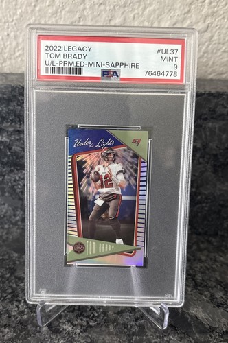 2022 PANINI LEGACY TOM BRADY UNDER-THE-LIGHTS MINI-SAPPHIRE/20 PSA 9 BUCCANEERS