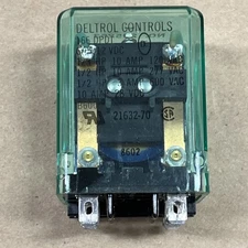 DELTROL CONTROLS 21632-70, 295253 12VDC COIL 10AMP  8-PIN DPDT