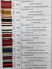 Diverse Medaille und Orden Band Bänder Deutsch und Zaristisch