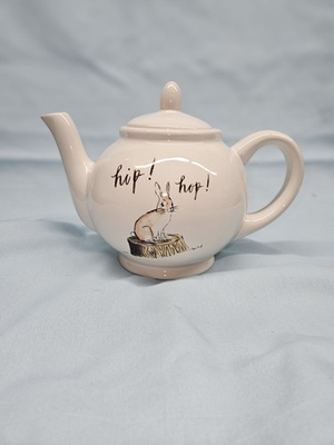 #ad Rae Dunn Artisan Collection by Magenta HIP HOP Tea Pot Easter Bunny Rabbit $25.00