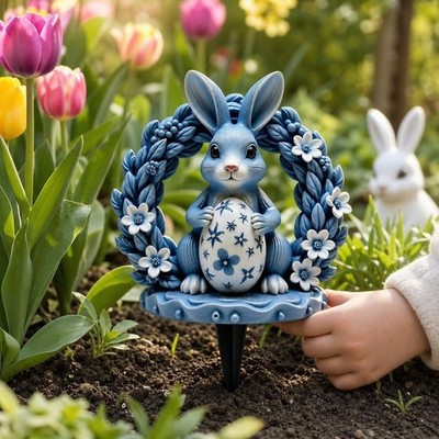 Acryl Hasenei Ostern Garten Pfahl für Gartendeko, Außendeko