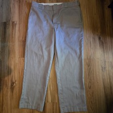 Dickies 874 Original Fit Pants Mens 38x30 Gray Work Chino Straight Leg