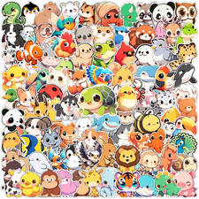 Cute Animal Stickers for Kids, Water Bottle Stickers for Teens, Waterproof Vinyl