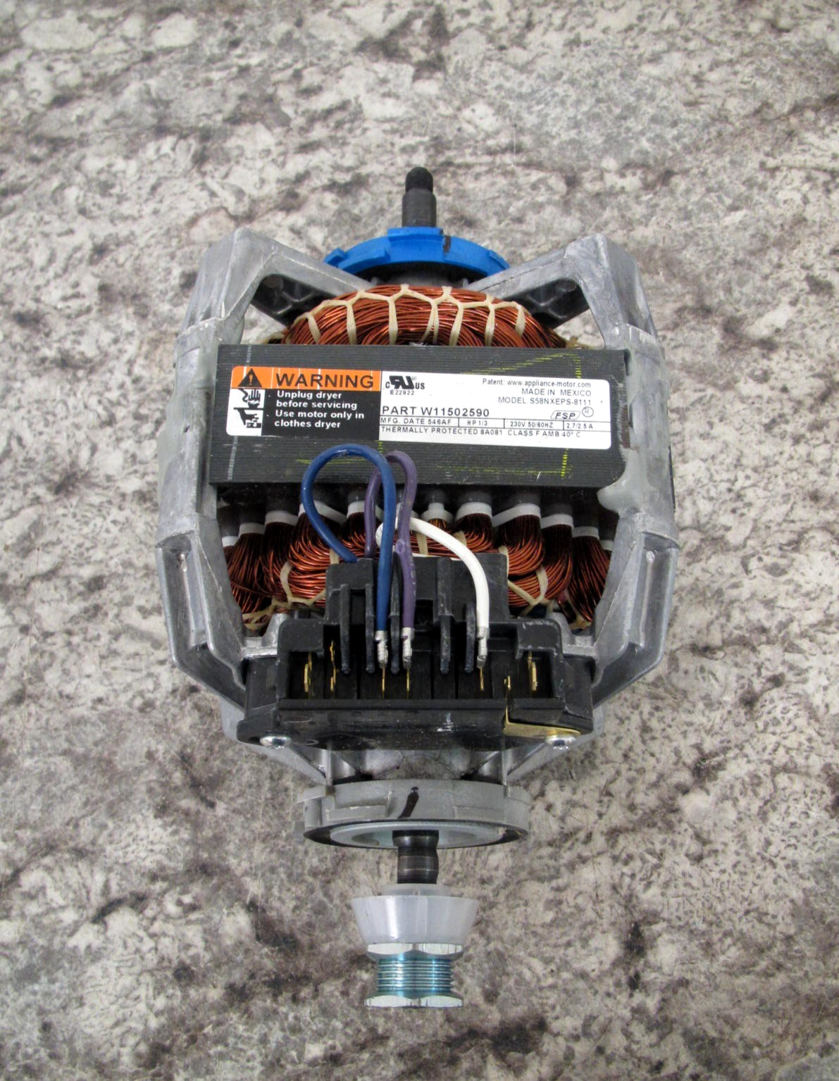 New Genuine OEM Whirlpool W11618508 / W11502590 / S58NXEPS-8111 Dryer Motor
