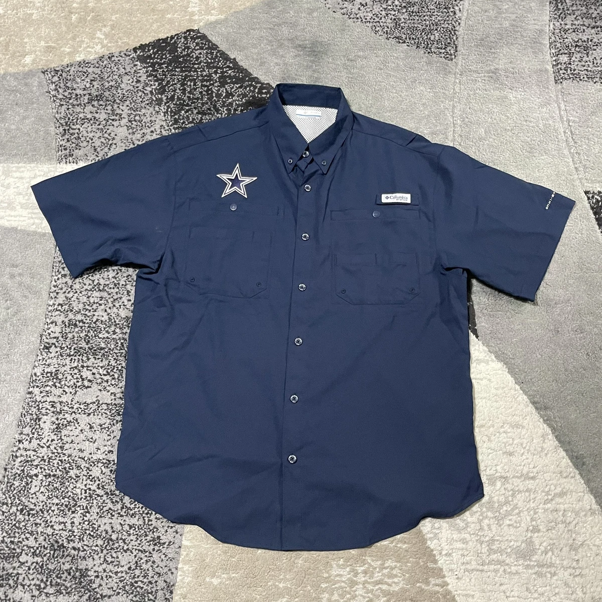 Chemise homme Columbia Fishing taille 2X/2XTF bleue ventilée boutonnée
