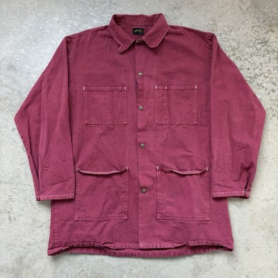 Vintage 90s Stan Ray Chore Barn Shacket Pockets Outdoor Snap Red Men s XXL 2XL?