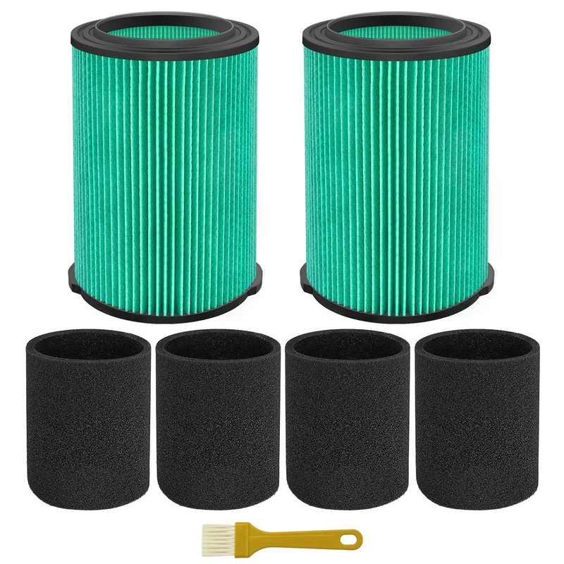 2pcs VF6000 5-Layer Filter Fits Ridgid Shop Vac 5-20 Gal Wet Dry Vacuums