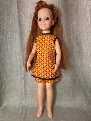 VTG Ideal Walk N Turn Grow Hair Crissy Doll 18 Inch Working Pull String 1969