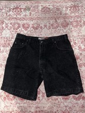 VTG Orange Tab Black Levi  s Jean Shorts Made In USA Size 38 Inseam 8 In