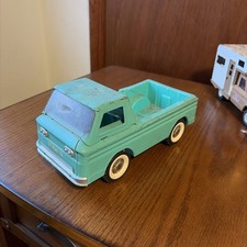 Vintage 1960’s Structo Pressed Steel Teal Chevy Corvair Pickup Truck Chevrolet