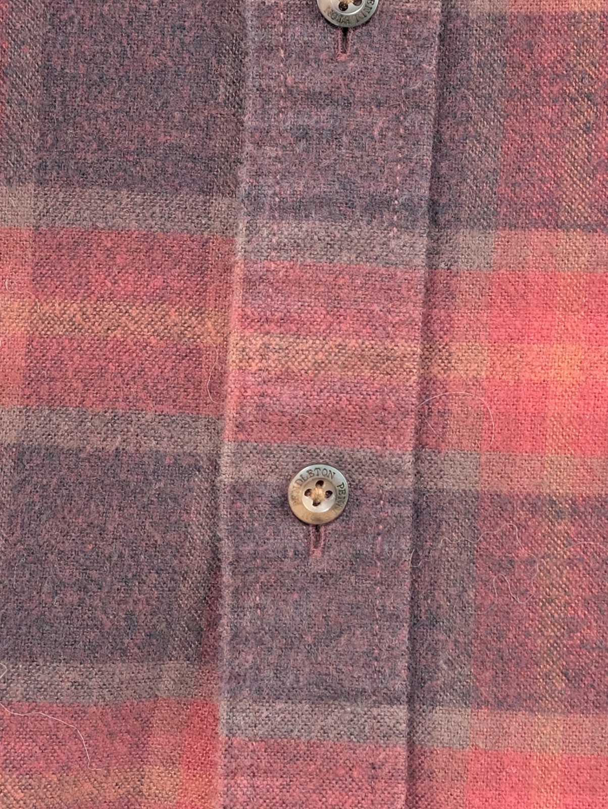Pendleton Mason Red Check Plaid Button Outdoor Co… - image 4