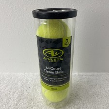 Athletic Works All-Court Tennis Balls 3 Pack Yellow All-Court Model for Tennis