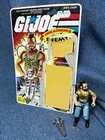 GI Joe Action Figure 1984 Vintage Ripper Incomplete With Card