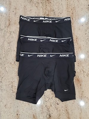 New Men's NIKE Set Of 3 Dri Fit Cotton Blend Boxer Briefs Size M 