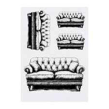 4 x 'Antique Sofa' Temporary Tattoos / Transfers (TO00081628)