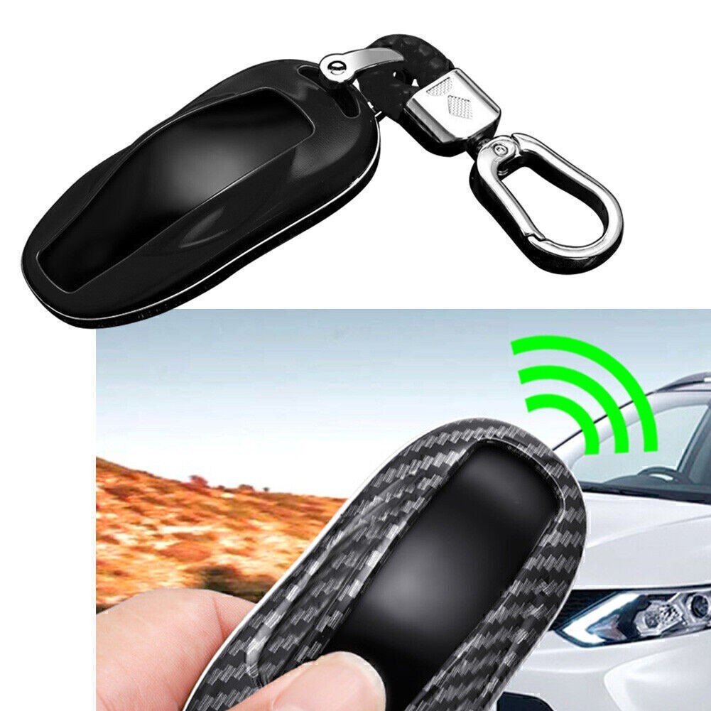 Black ABS Car Smart Key Fob Case Cover Accessories For Tesla Model 3 Model S