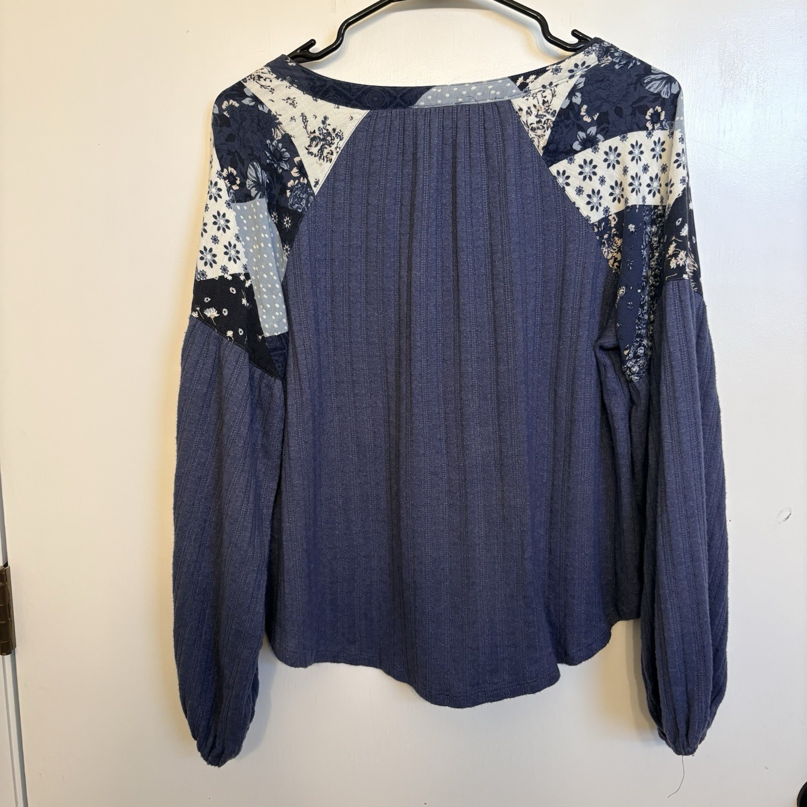 Women’s Size Medium Patchwork Rayon Blend Boho Bl… - image 8