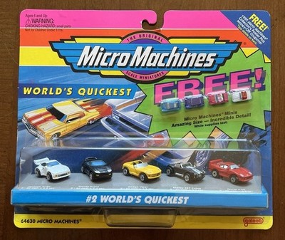 Vintage 1994 Sealed New Micro Machines Mini #2 World's Quickest with Bonus Minis