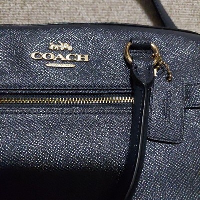 Coach Rowan 2way Shoulder Hand bag Navy Leather Shoulder Bag Women