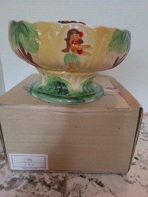 VTG Orchids of Hawaii R-94 Japan Tiki Volcano Bowl Hula Dancer Centerpiece 8 