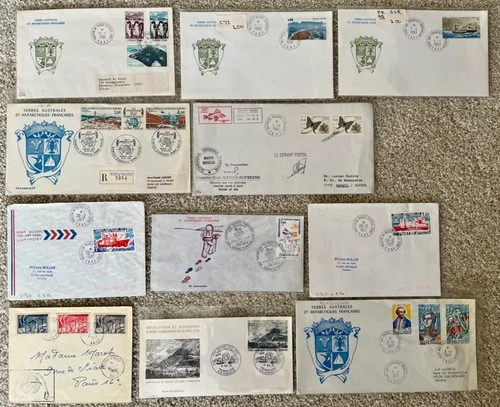 ELEVEN nice French So. Antarctic Territory  First Day covers TAAF FSAT FDC