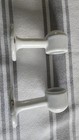 Antique / Vintage Bathroom Towel Bar Ends White Enamel Old Hardware Pair & Hook — photo 6