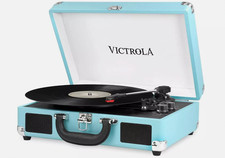 Victrola Journey, Valigia Giradischi Vintage Bluetooth a 3 Velocità, Turchese