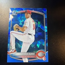 2025 Bowman Chrome Prospects Chase Burns #BCP-122 Blue Sapphire Cincinnati Reds