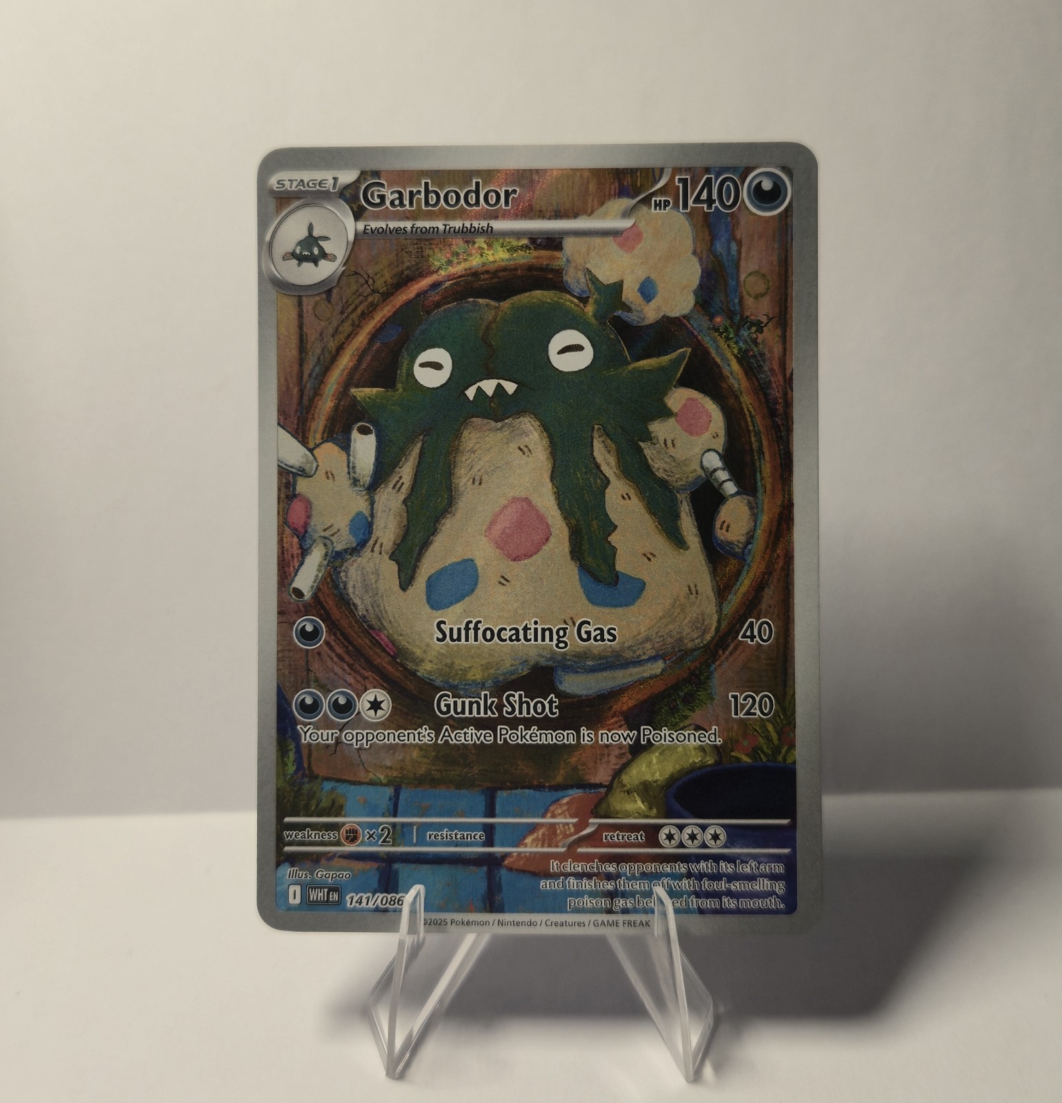 Garbodor 141/086 Sv: White Flare Holo Pokemon Illustration Rare NM