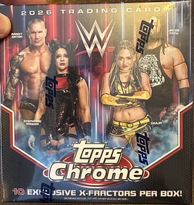 2026 Topps Chrome WWE Mega Box Factory Sealed Wrestling Trading Cards Box  Rare