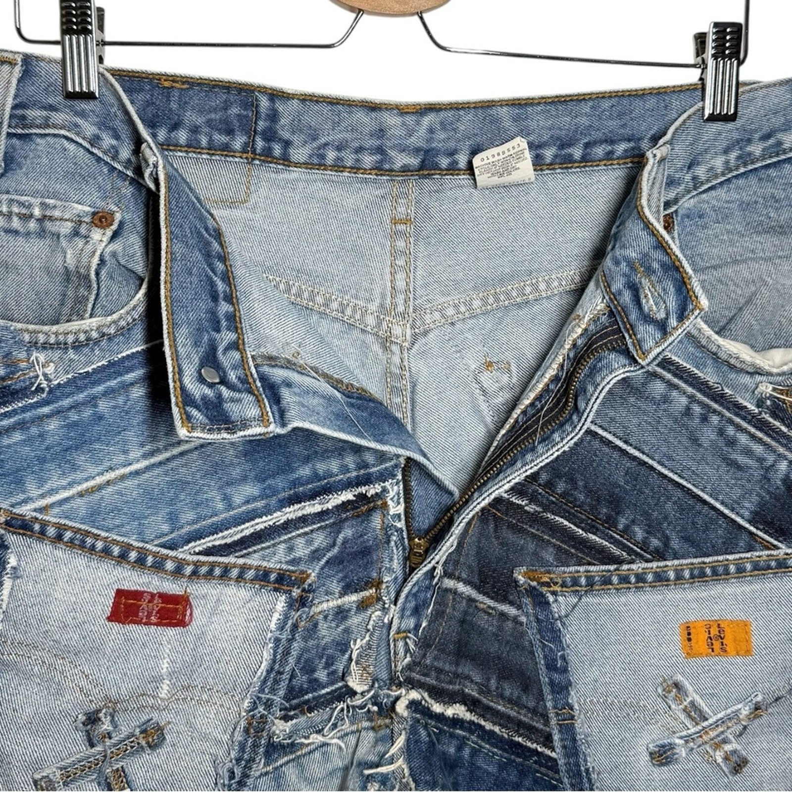 Levi’s Rare Patchwork Reworked Funky Unique Vinta… - image 5