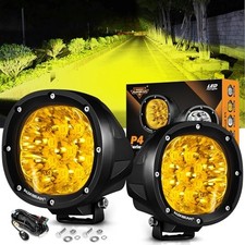 4in 90w Amber Round Led Offroad Lights 2pcs 9000lm Amber Spot Offroad Lights