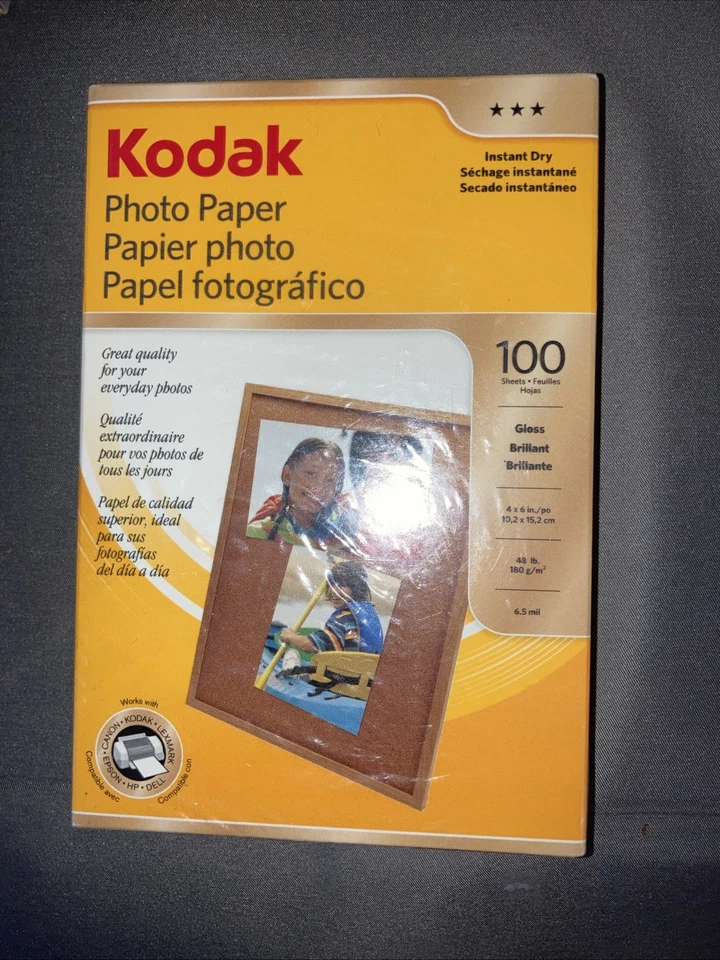 2 Pks Kodak Premium Photo Paper 60 Sheets 4x6 Gloss Brand Instant Dry New Plus 2 - Image 4 of 4