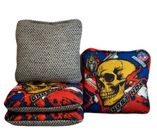 ACO Stamp IMF - GHOST HDX RWB Skull - 6/9 Hybrid - Pro Cornhole Bags