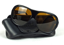 RARE 6622 PERSOL RATTI SUNGLASSES VINTAGE BLACK FRAME ITALY 1960s PILOT MINT