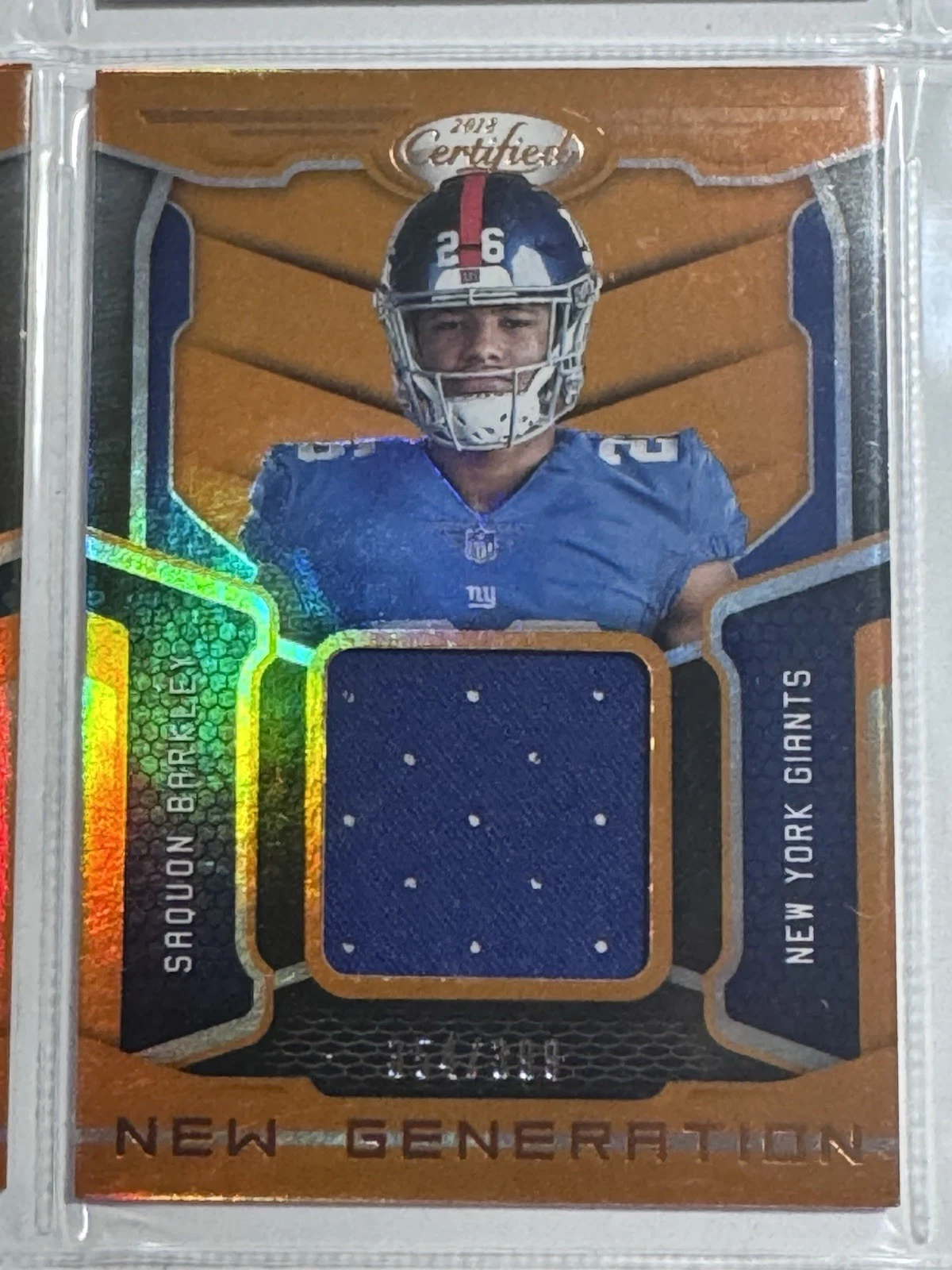 Saquon Barkley Panini Certified New Generation Jerseys Mirror #1 Orange