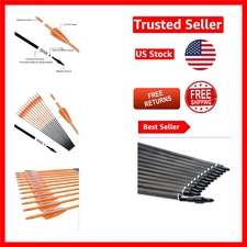 Durable 30-Inch Carbon Arrows with Enhanced Visibility - Pack of 12 for Archers