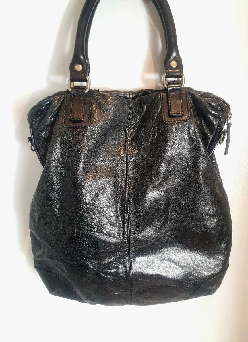 Country Road Designer Black Textured Leather Shoulder Bag eBay