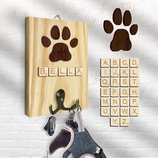 Personalized Dog Leash Hooks Memorial Cat Leash Hangers For Wall Pet Loss Gifts
