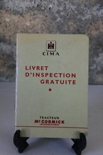 TRACTEUR AGRICOLE Mc CORMICK 1964 LIVRET D INSPECTION