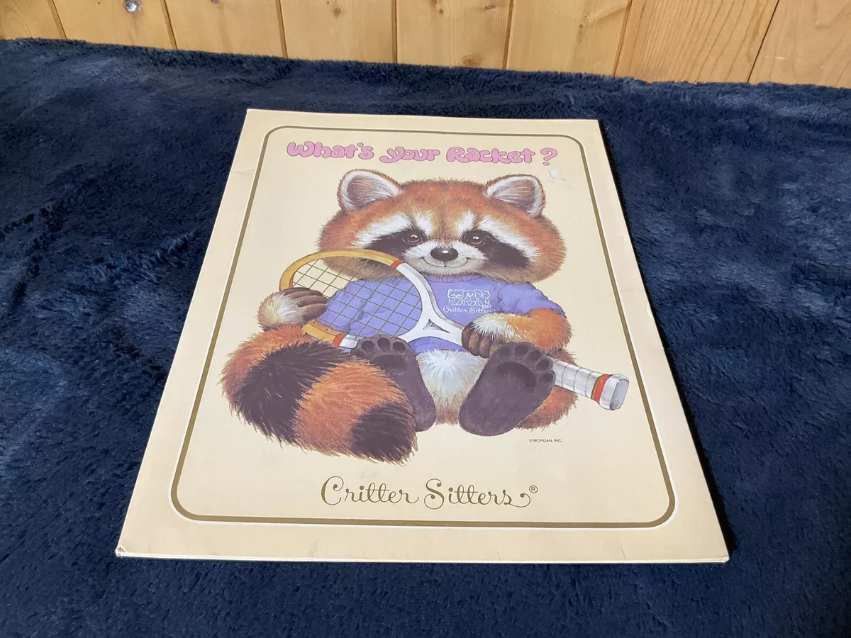 VTG Morgan Critter WHATS YOUR RACKET Critter Sitters Raccoon MEAD Folder