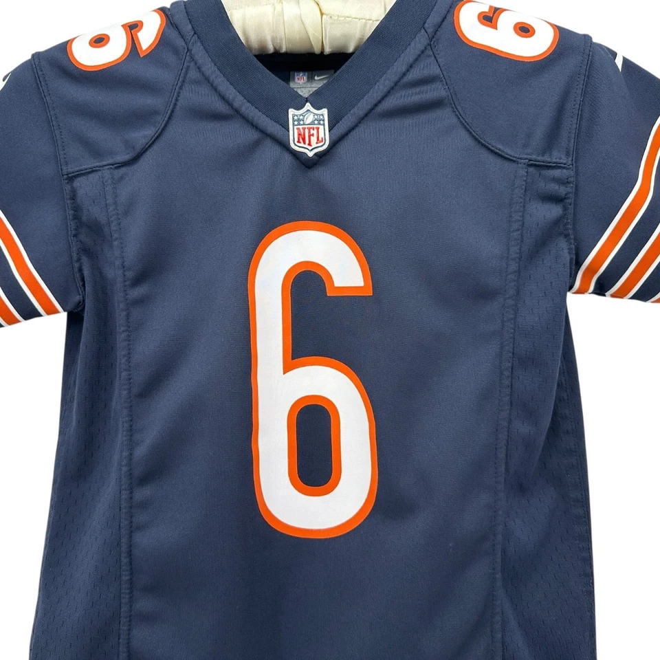 Camiseta Nike Niños Pequeña Chicago Bears Jay Cutler #9 Malla Azul Marino NFL Sobre el Campo Foto 2 de 4