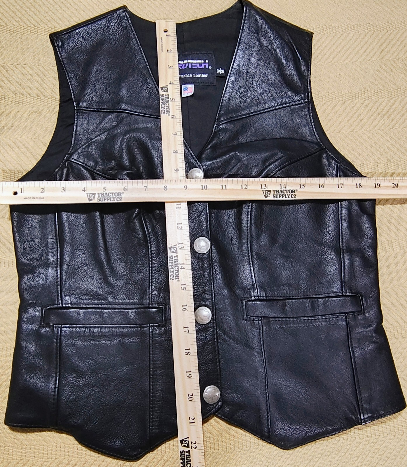Protech Performance Leather Vest USA Made Buffalo… - image 6